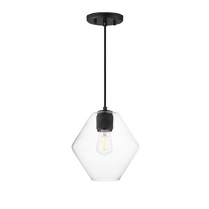 Geode 9.5 Inch Semi Flush Mount Light – Black