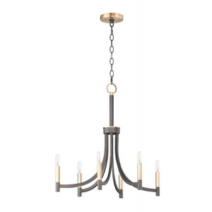 Lyndon 28 Inch Chandelier – Bronze / Antique Brass