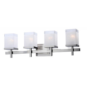 Tetra 30 Inch 4 Light Bathroom Wall Vanity Light - Satin Nickel