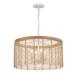 Vannerie 20 Inch Semi Flush Mount Light – Ecru