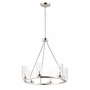 Sentinel 24 Inch Semi Flush Mount Light – Satin Nickel