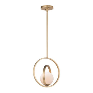 Coronet 12 Inch Semi Flush Mount Light – Satin Brass