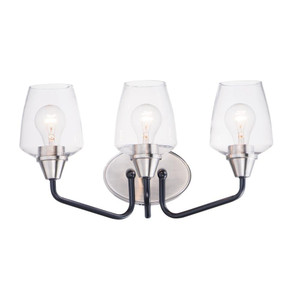 Goblet 18 Inch Bathroom Vanity - Black / Satin Nickel