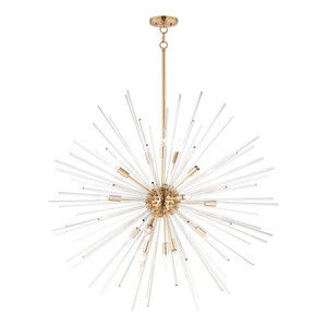 Polaris 40 Inch 16 Light Pendant – Satin Brass