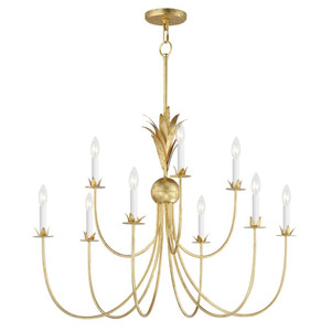 Paloma 36 Inch Chandelier – Gold Leaf