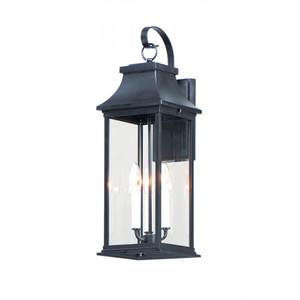 Vicksburg 8 Inch Outdoor Wall Lantern – Black