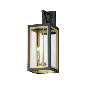 Neoclass 8 Inch Outdoor Wall Lantern – Black / Gold