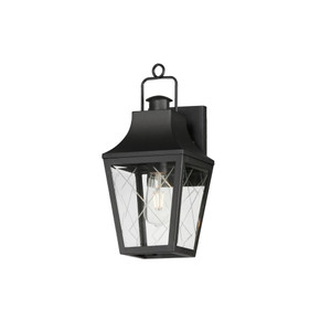 Storybook 6.75 Inch Outdoor Wall Lantern – Black