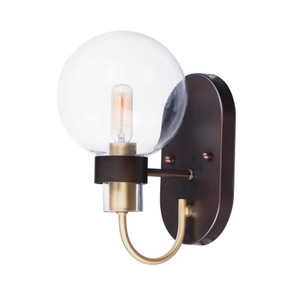 Bauhaus 6 Wall Sconce - Bronze / Satin Brass