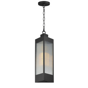 Triform-Outdoor Pendant - Black / Antique Brass