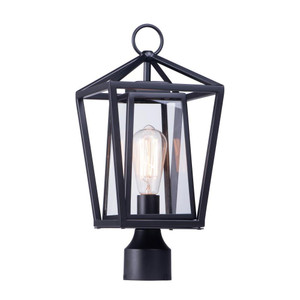 Artisan 8 Inch Outdoor Post Lantern – Black