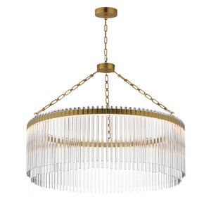Jolie 34 Inch Chandelier – Natural Aged Brass