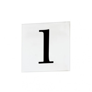 4 Inch Address Serif Number 1 – White
