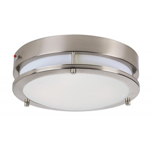 Linear LED 11.75 Inch Flush Mount Light – Satin Nickel