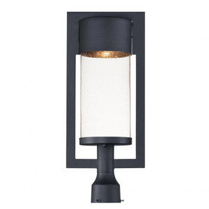 Focus 9 Inch Outdoor Post Lantern – Black
