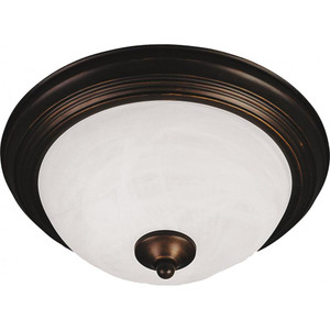Essentials 13.5 Inch Flush Mount Light – Oil Rubbed Bronze