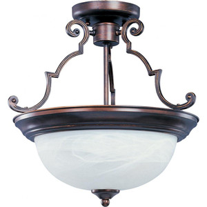 Essentials 14.75 Inch Semi Flush Mount Light – Oil Rubbed Bronze