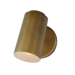Spot 3.75 Inch Light Outdoor Wall Lantern – Natural Aged Brass