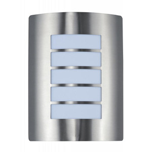 View LED E26 9 Inch Outdoor Wall Lantern – Stainless Steel