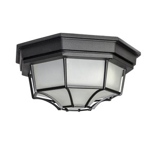 Crown Hill LED E26 11.5 Inch Flush Mount Light – Black
