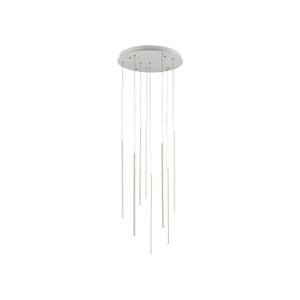 Chute 8 Head White LED Multi Pendant