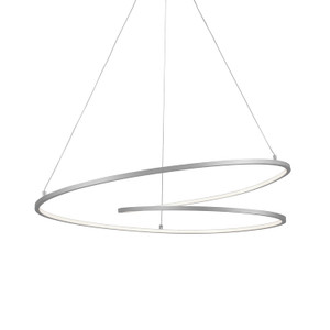 Twist 32-in Antique Silver LED Pendant