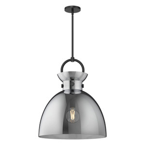 Waldo 18-in Matte Black/Smoked 1 Light Pendant