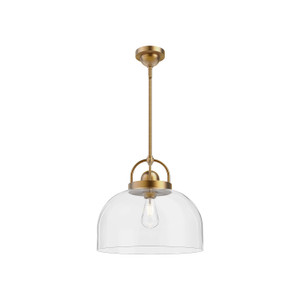Lancaster 15-in Aged Gold 1 Light Pendant