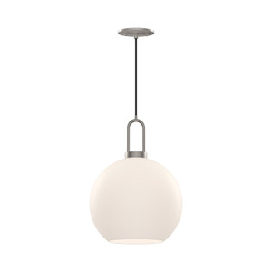 Soji 10-in Brushed Nickel/Opal Matte Glass 1 Light Pendant