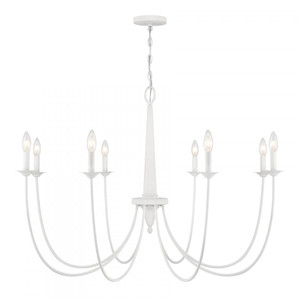 Savoy House Stonecrest 1-1202-8-83 42 Inch 8 Light Bisque White Chandelier Dry Rated