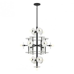 Savoy House Amani 1-1592-15-50 30 Inch 15 Light Black Cashmere Chandelier Dry Rated