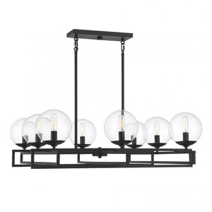 Savoy House Crosby 1-1861-8-89 30 Inch 8 Light Matte Black Chandelier Dry Rated