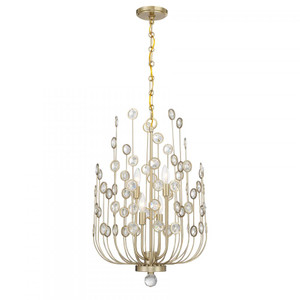Savoy House Irina 1-3597-4-127 18 Inch 4 Light Noble Brass Chandelier Dry Rated