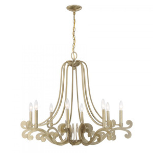 Savoy House Lombard 1-6097-8-127 34 Inch 8 Light Noble Brass Chandelier Dry Rated