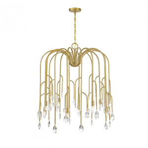 Savoy House Anholt 1-6688-8-127 32 Inch 8 Light Noble Brass Chandelier Dry Rated
