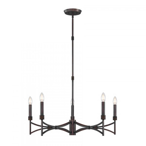 Savoy House Gardner 1-8167-5-26 30 Inch 5 Light Champagne Mist Chandelier Dry Rated