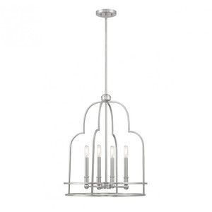 Savoy House Diplomat 3-6612-4-SN 20 Inch 4 Light Satin Nickel Pendant Dry Rated