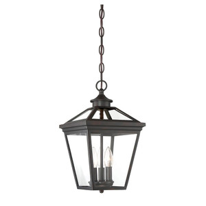 Savoy House Ellijay 5-146-13 9 Inch 3 Light English Bronze Outdoor Hanging Pendant Light Damp Rated