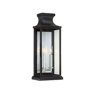 Savoy House Brooke 5-5911-BK 8 Inch 2 Light Black Outdoor Wall Sconce Light Wet Rated
