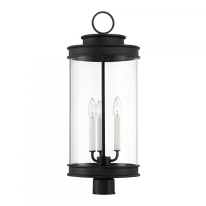 Savoy House Englewood 5-902-BK 10 Inch 3 Light Matte Black Outdoor Post Light Fixture Wet Rated
