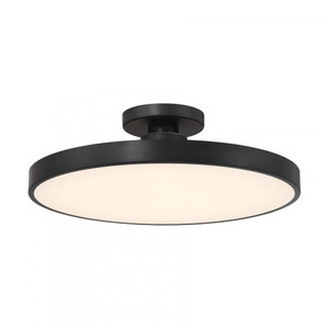 Savoy House Thayer 6-2969-1-89 20 Inch 1-Light LED Matte Black Semi-Flush Dry Rated
