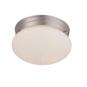 Savoy House 2-Light Ceiling Light 6-403-9-SN 9 Inch 2 Light Satin Nickel Flush Mount Dry Rated