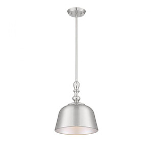 Savoy House Berg 7-3751-1-SN 11 Inch 1 Light Satin Nickel Pendant Dry Rated