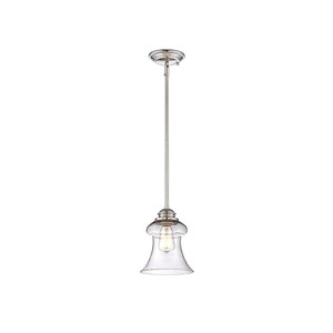 Savoy House Vintage 7-4132-1-109 7 Inch 1 Light Polished Nickel Mini Pendant Light – Kitchen Island Lighting Dry Rated