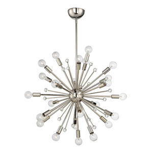 Savoy House Galea 7-6099-24-109 23 Inch 24 Light Polished Nickel Chandelier Dry Rated