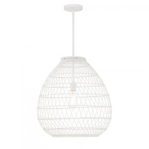 Savoy House Maya 7-7681-1-83 20 Inch 1 Light Bisque White Pendant Damp Rated