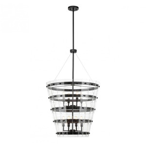Savoy House Ventari 7-8859-8-89 25 Inch 8 Light Matte Black Pendant Dry Rated