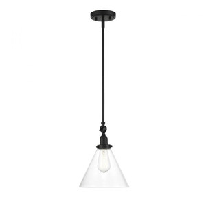Savoy House Drake 7-9132-1-89 10 Inch 1 Light Matte Black Pendant Dry Rated