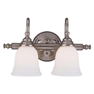 Savoy House Brunswick 8-1062-2-CH 17 Inch 2 Light Chrome Bathroom Vanity Light Damp Rated