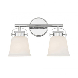Savoy House Kaden 8-1627-2-11 16 Inch 2 Light Polished Chrome Bathroom Vanity Light Damp Rated